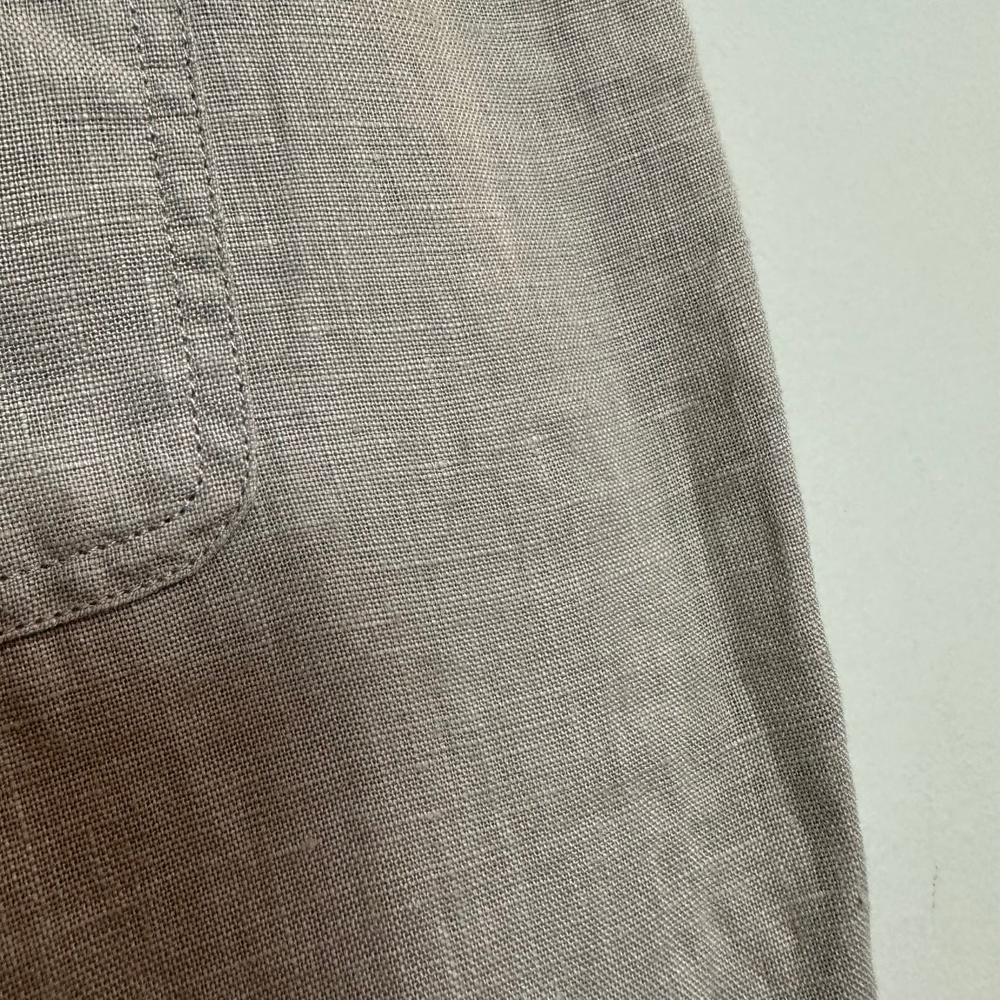 Johnny Was Calme Linen Joggers Oatmeal Beige Elastic Waist Pull On Small