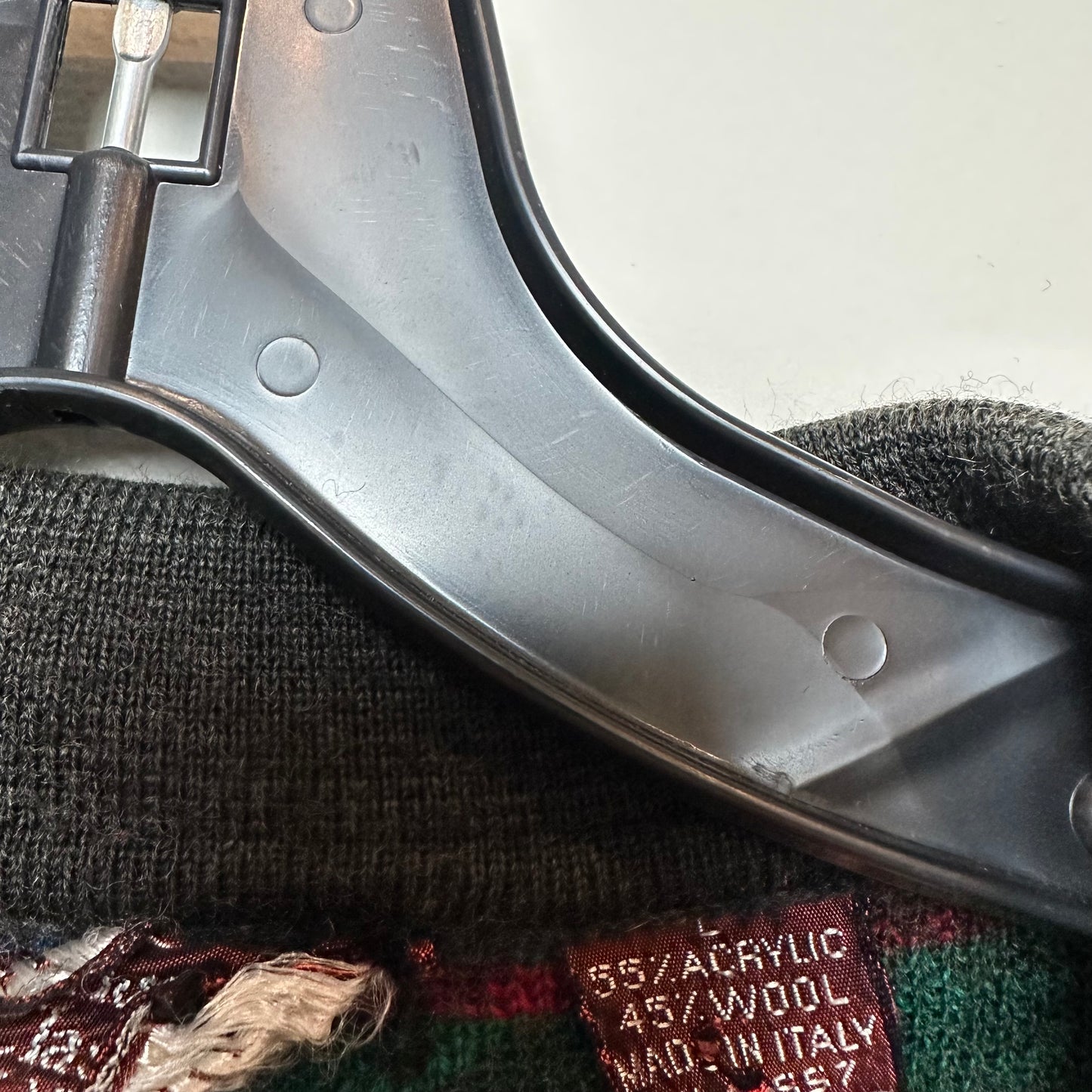 Vintage 80s Cambridge Classic Knit Polo Sweater Made in Italy Grey Wool Blend Large