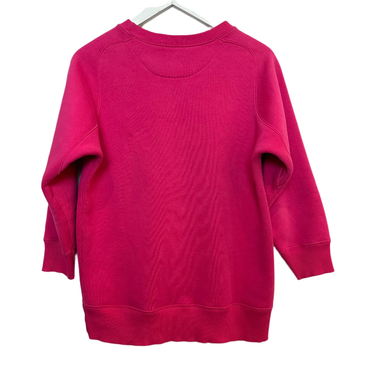 Christopher Kane Molecules Sweatshirt Hot Pink Black Leather Pullover Crewneck Medium