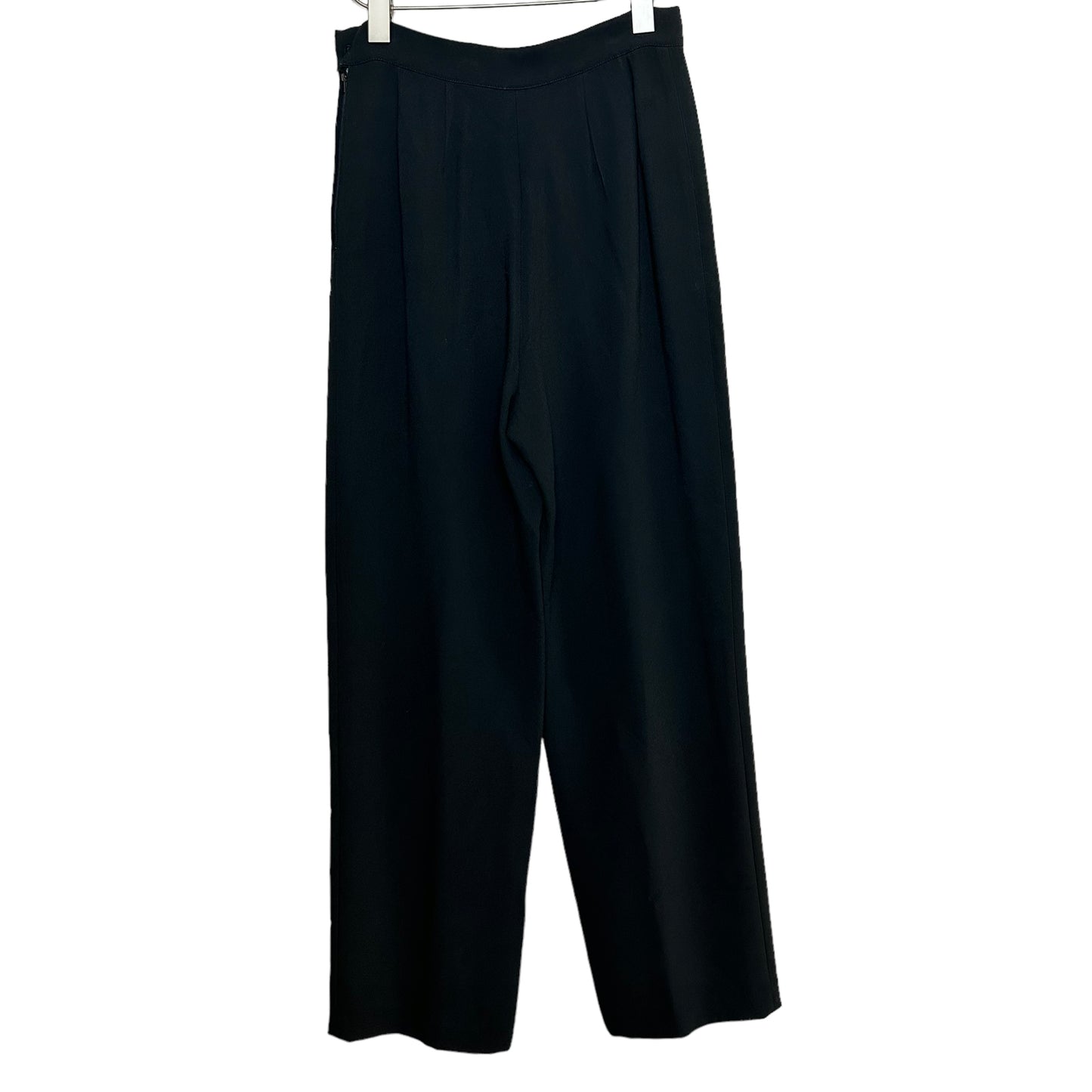 Vintage 90s Valentino Miss V Black Trouser Pants Pleat Front High Rise Straight Leg 8