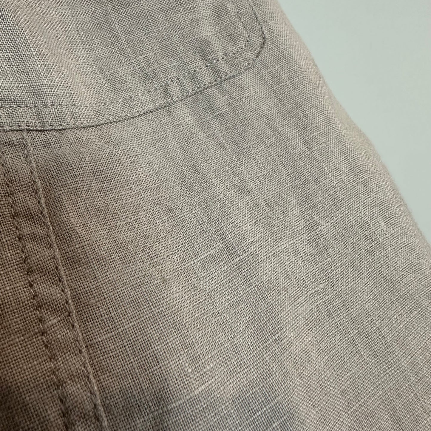 Johnny Was Calme Linen Joggers Oatmeal Beige Elastic Waist Pull On Small