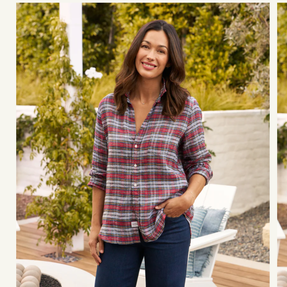Frank & Eileen Eileen Relaxed Button Up Shirt Plaid Flannel Large