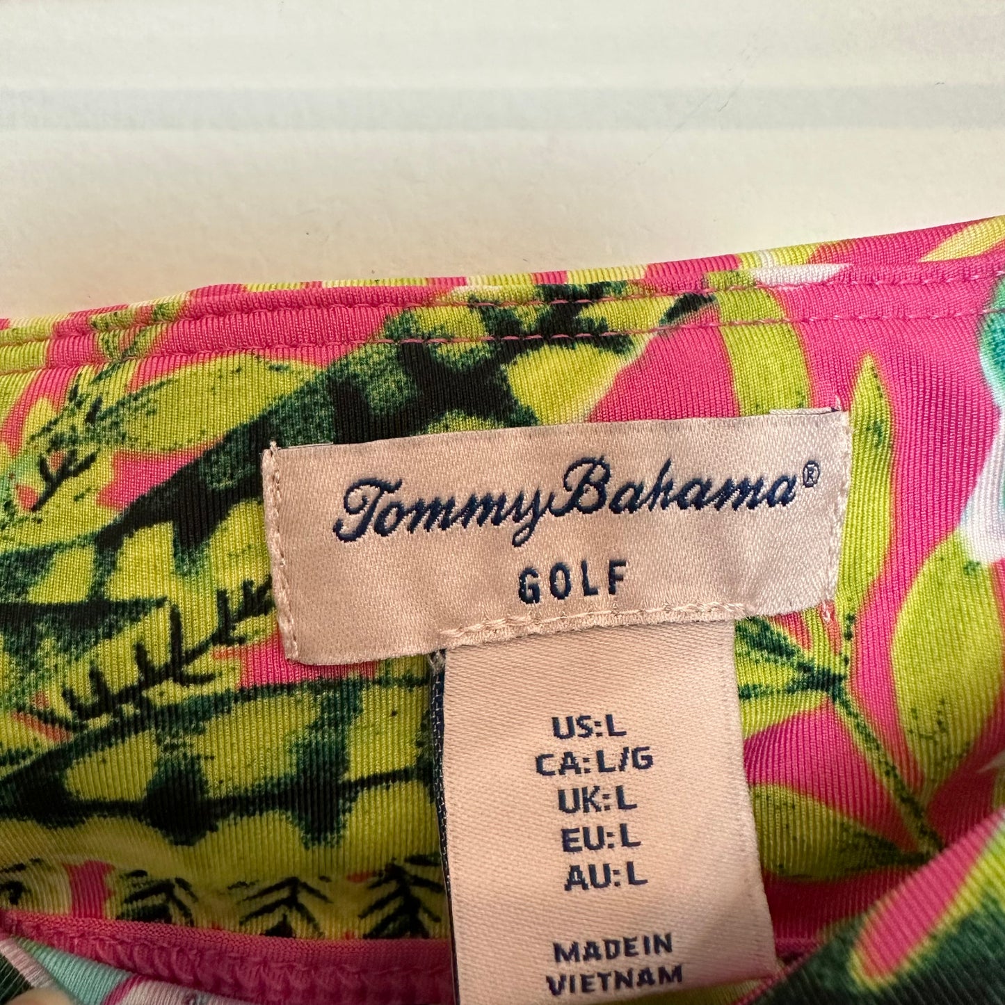 Tommy Bahama Golf Skirt Skort Tropical Ruffle Pickleball Pink Green Large