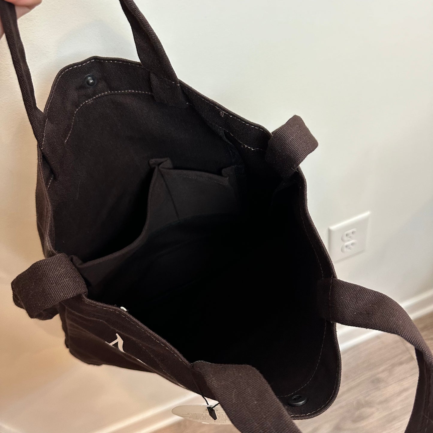 New with Tags Monocle Tote Bag Magazine Market Brown Canvas Shoulder Strap
