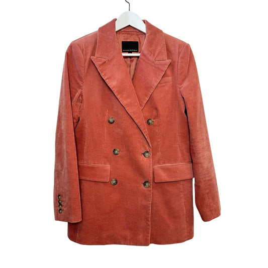 Banana Republic Rivoli Oversized Corduroy Blazer Jacket Pink Double Breasted 6
