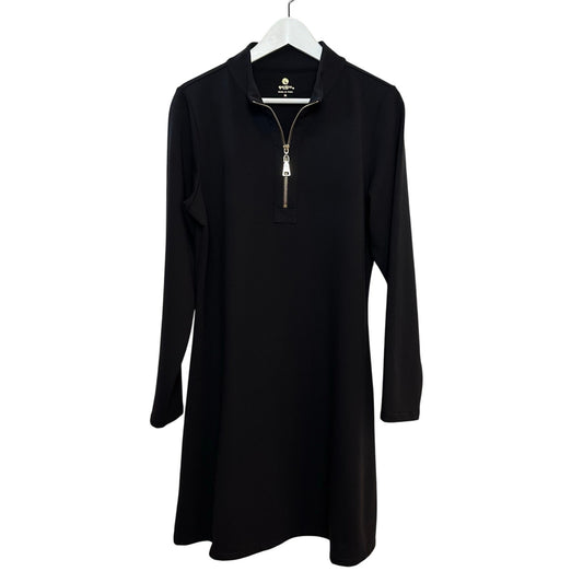 Spartina 449 Nora Half-Zip Dress Black A Line Pullover Stand Collar XL