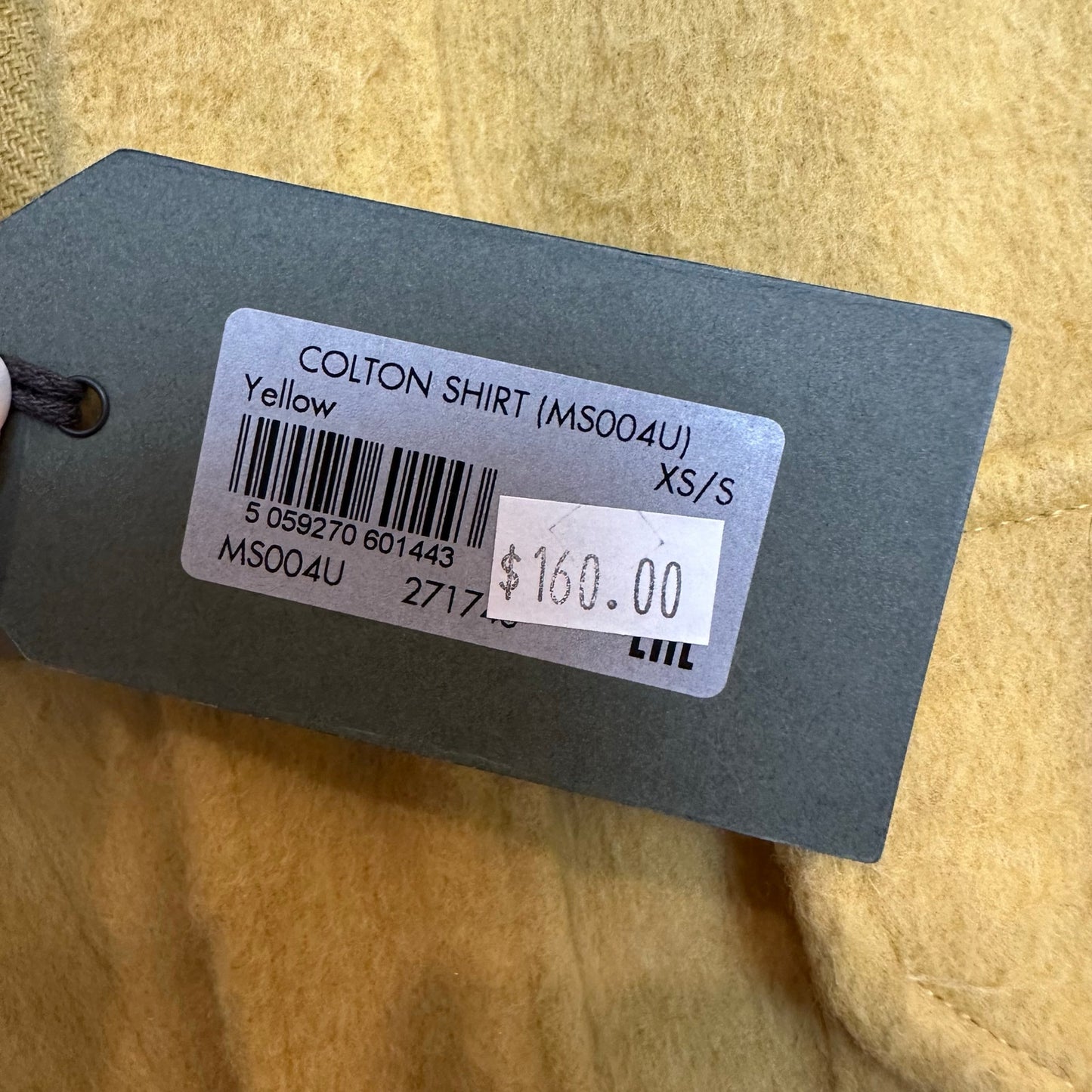 NWT Allsaints Colton Shirt Overshirt Shacket Shirt Jacket Oversized Yellow Small