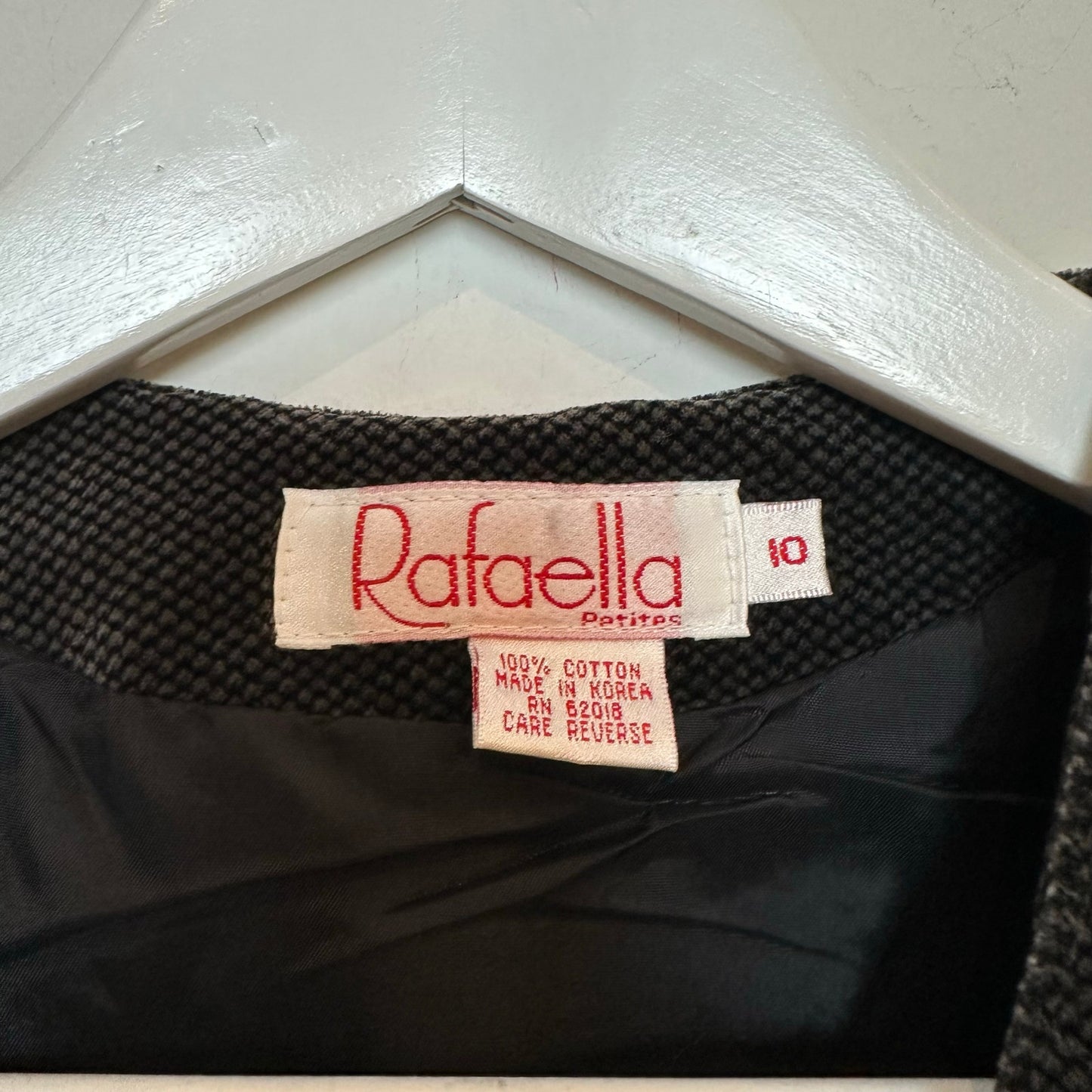 NWT Vintage 80s 90s Rafaella Vest Velvet Velour Cropped Suit Tailored 10