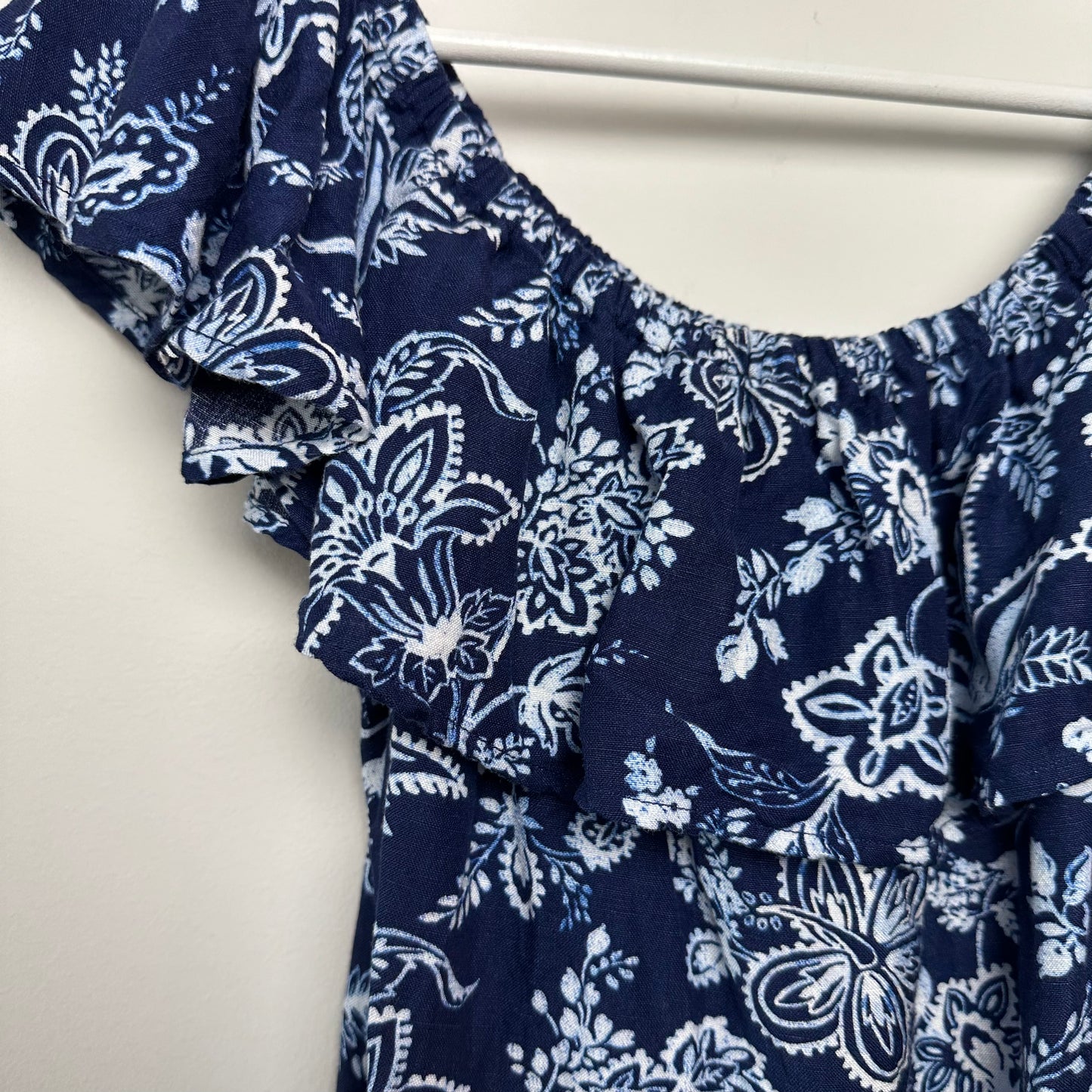 Tommy Bahama Delft Floral St. Lucia Off The Shoulder Cover Up Dress Small