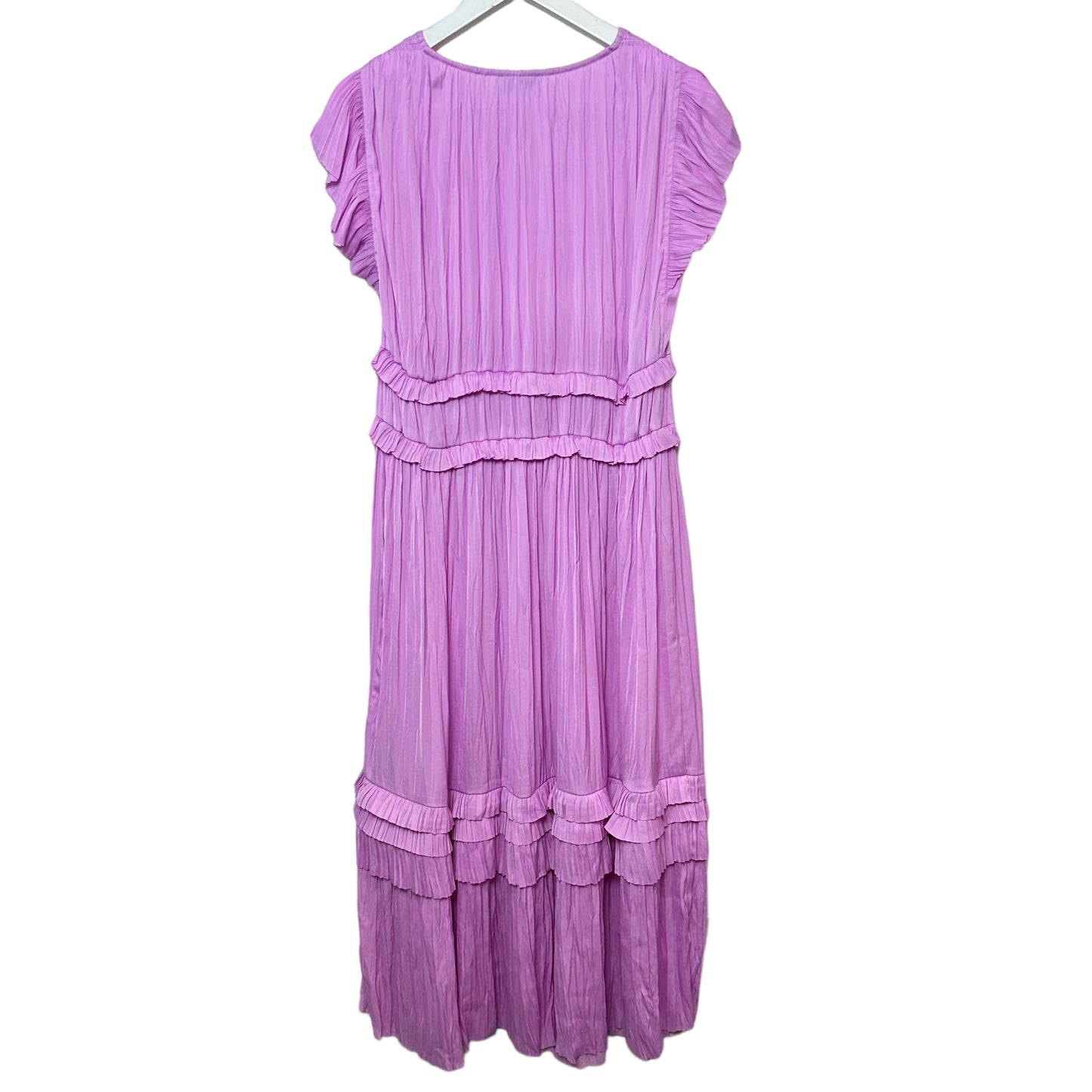 Current Air Sereia Pleated Midi Dress Orchid Pink Medium