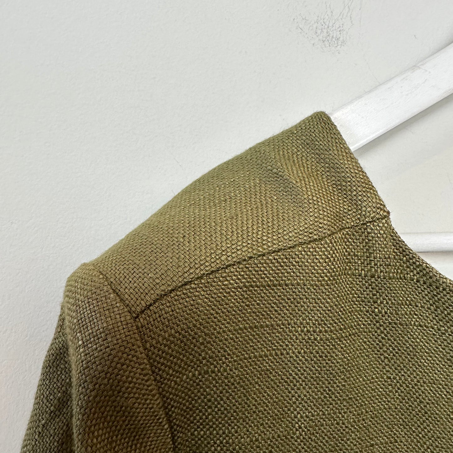 Vintage Beau David Olive Green Dress Tapestry Fringe 12