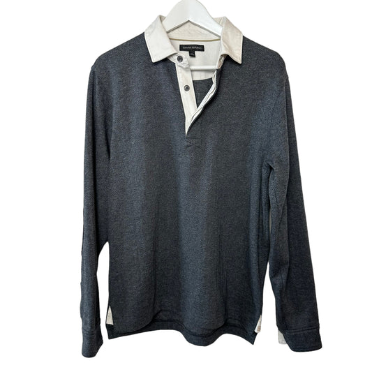 Banana Republic Wool Rugby Polo Shirt Grey Small