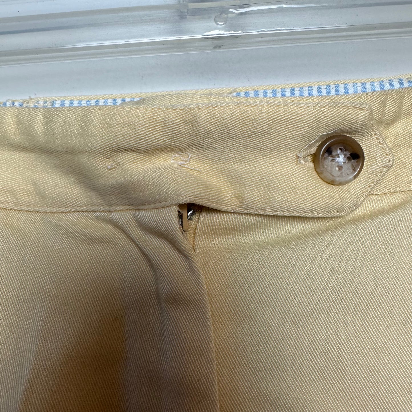 Vintage 90s Talbots David Brooks High Rise Pleated Shorts Yellow Long 6