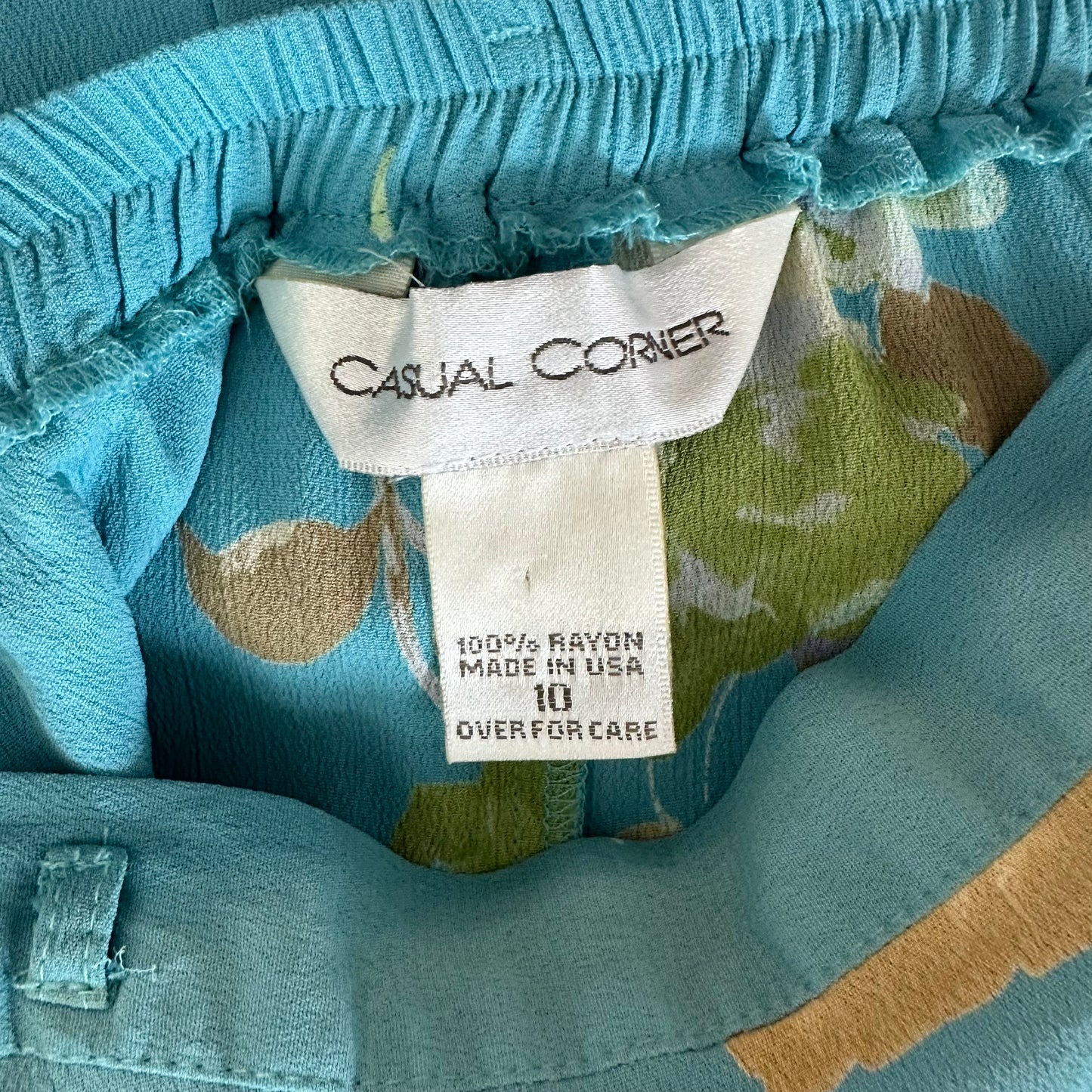 Vintage 90s Casual Corner Blue Floral Maxi Skirt 10