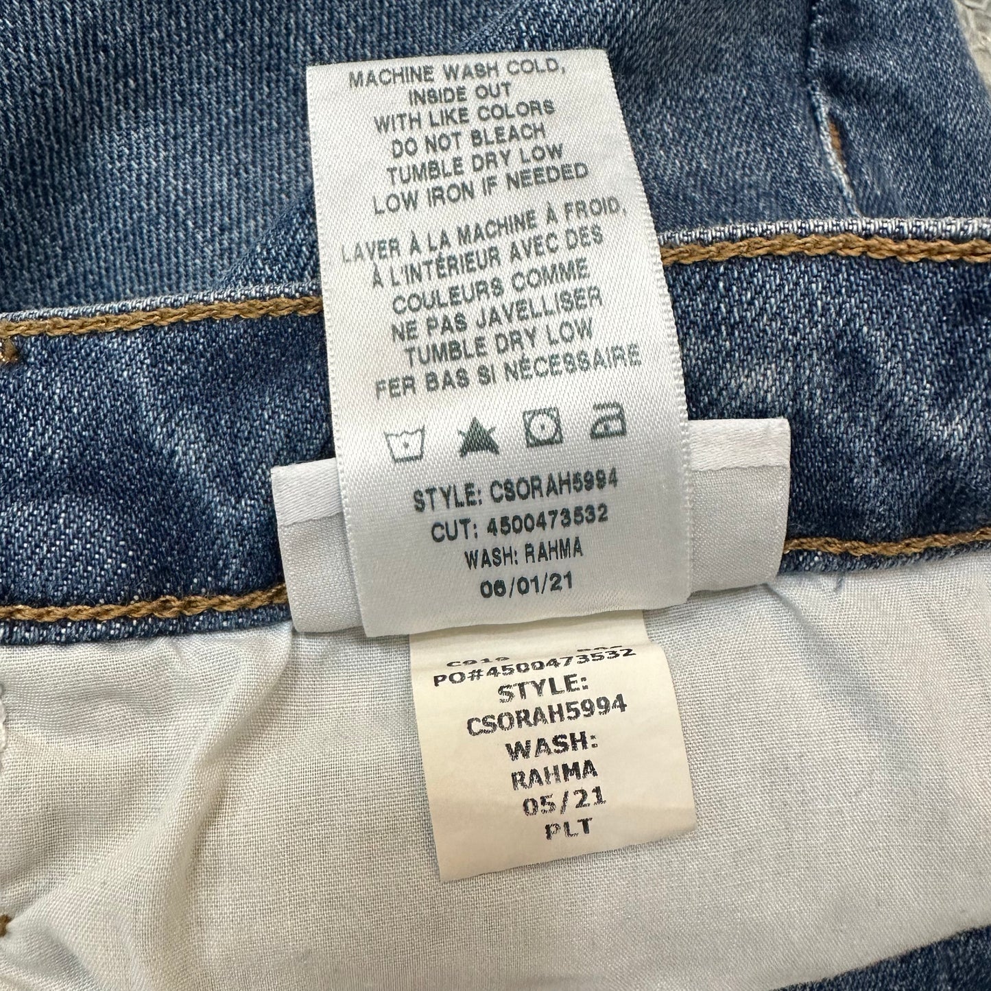 Joe's Jeans The Luna High Rise Cigarette Ankle Jeans Rahma Distressed Raw Hem 29