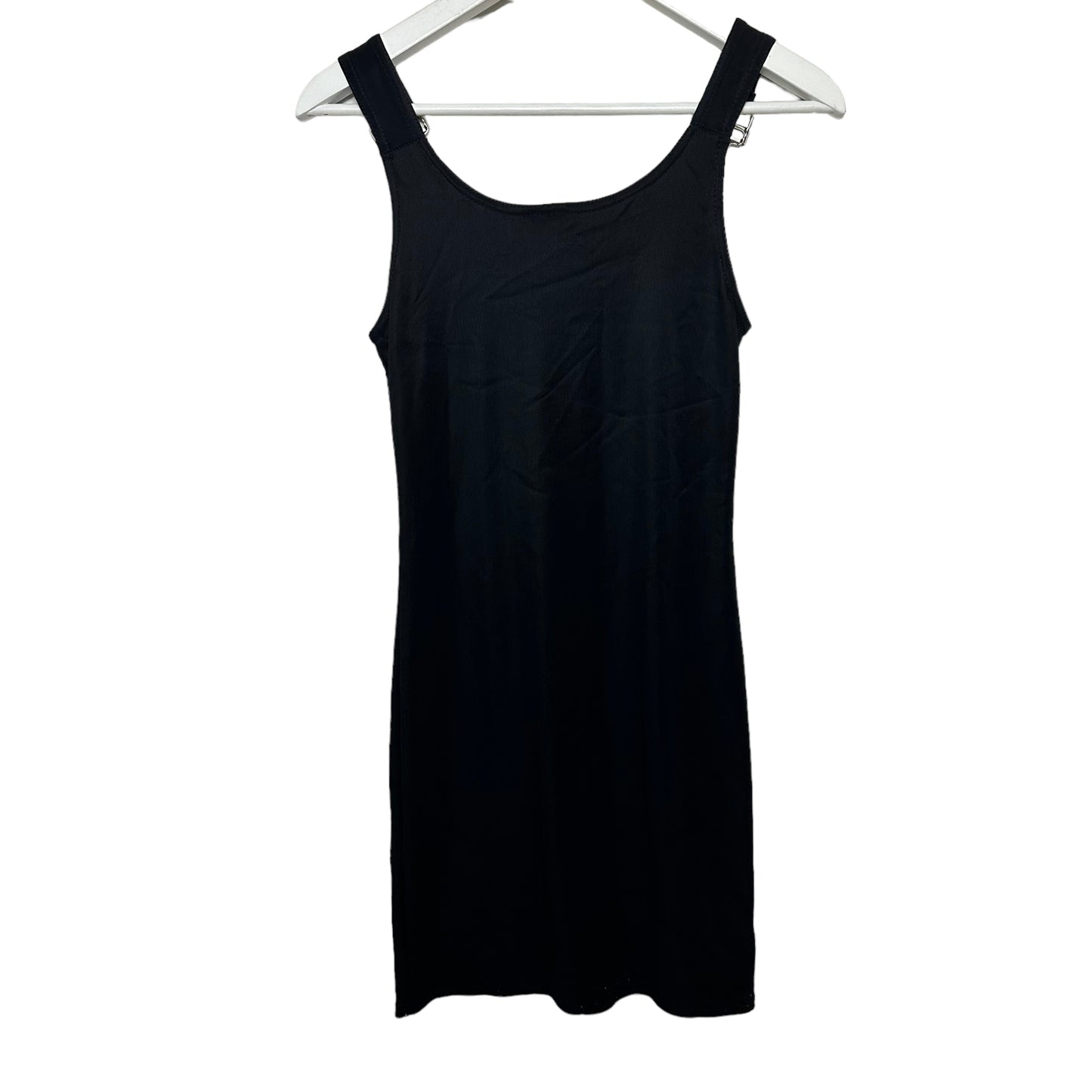 Vintage 90s Stop Here Butterfly Dress Overalls Black