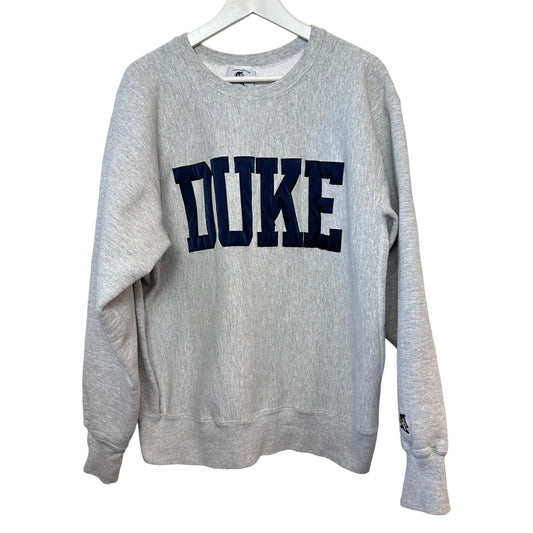 Vintage 90s Duke University Stores Sweatshirt Crewneck Gray Made in the USA XL