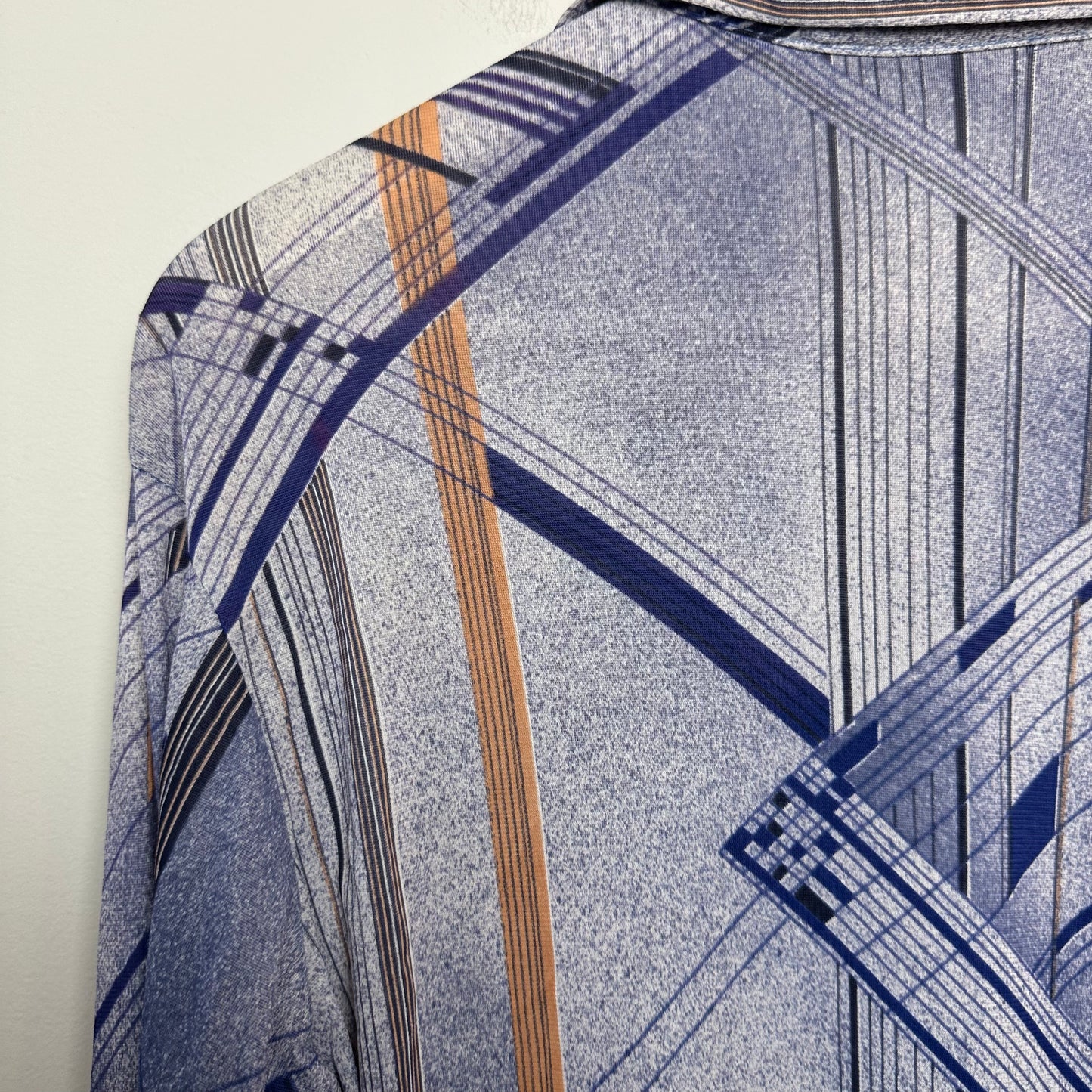 Vintage Bon Homme 70s Dagger Collar Button Down Shirt 16-16 1/2 Disco