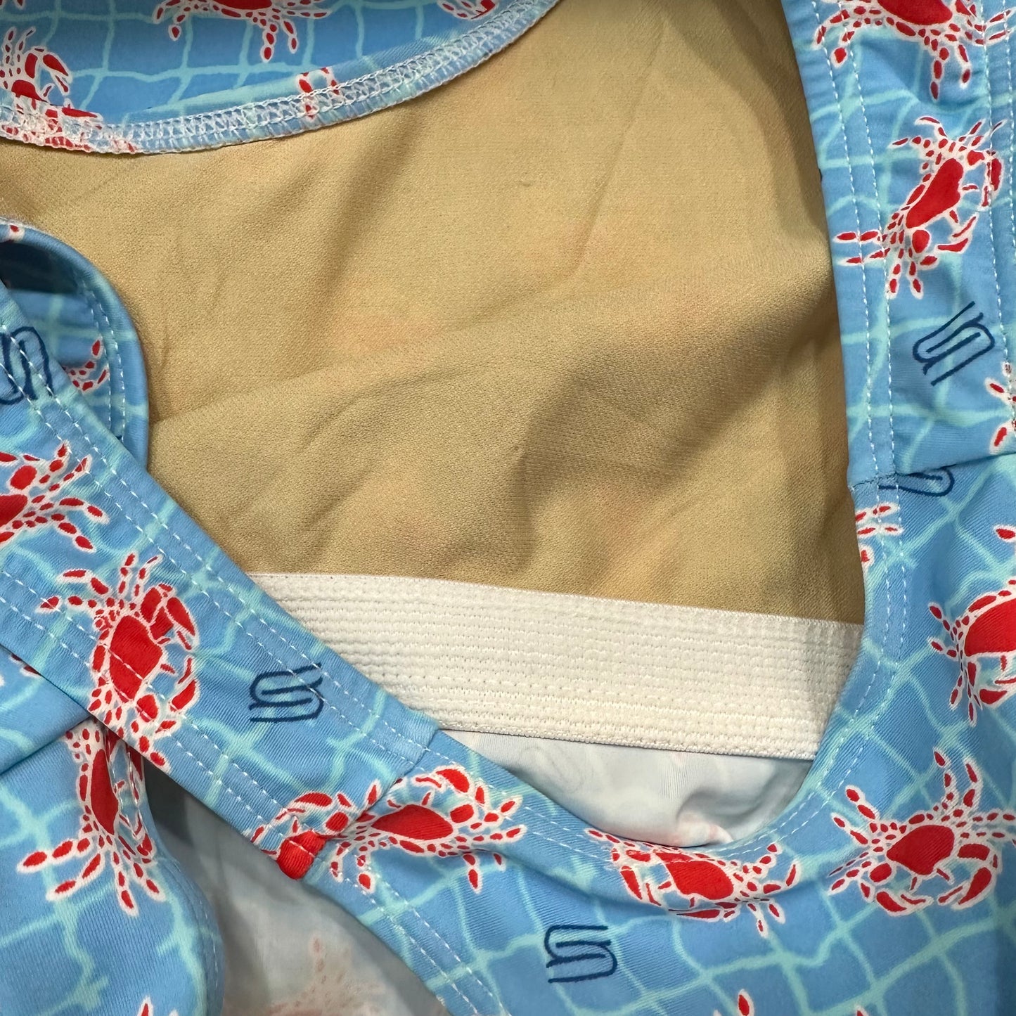 Spunkwear Original Dress Racer Back Crab Blue Athletic Swim Small