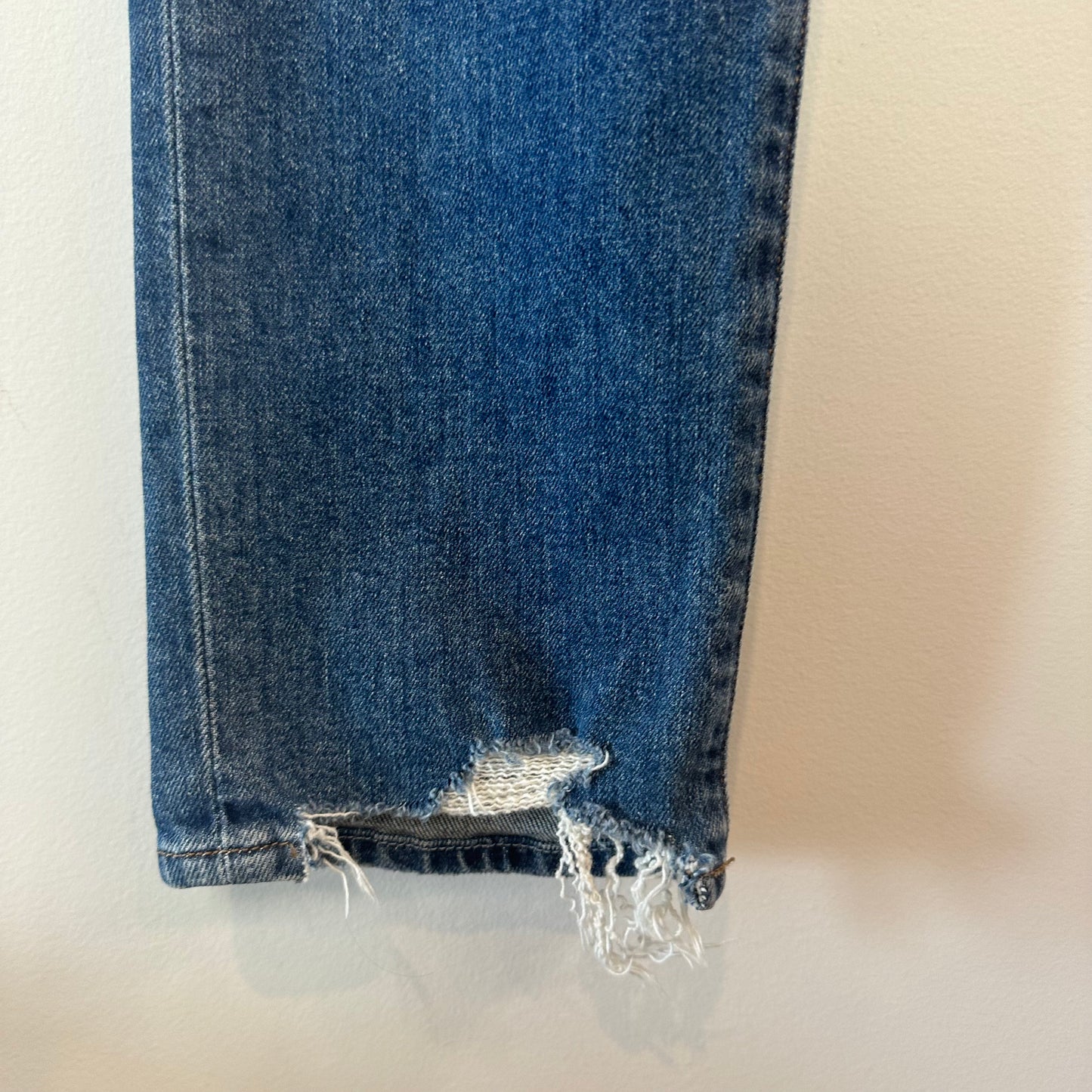 Joe's Jeans The Luna High Rise Cigarette Ankle Jeans Rahma Distressed Raw Hem 29
