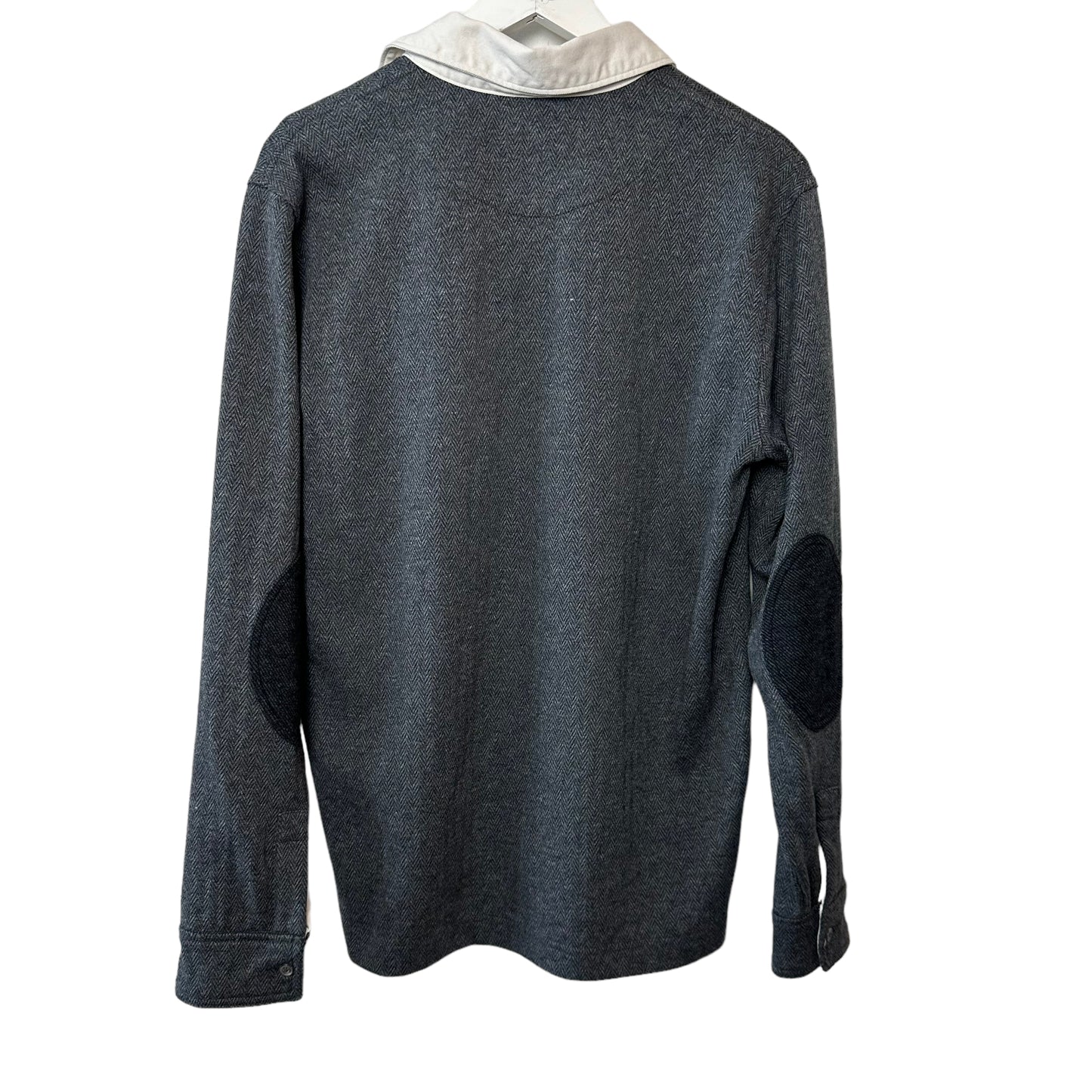 Banana Republic Wool Rugby Polo Shirt Grey Small