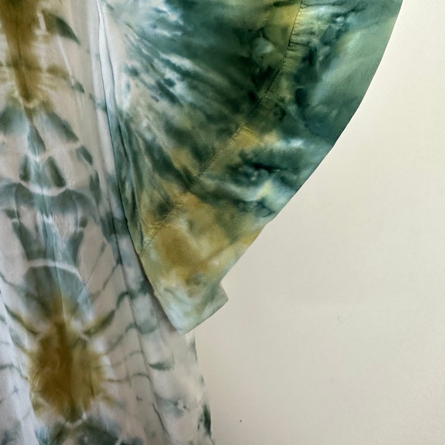 Young Fabulous and Broke Tie Dye Blouse Top Blue Green Small