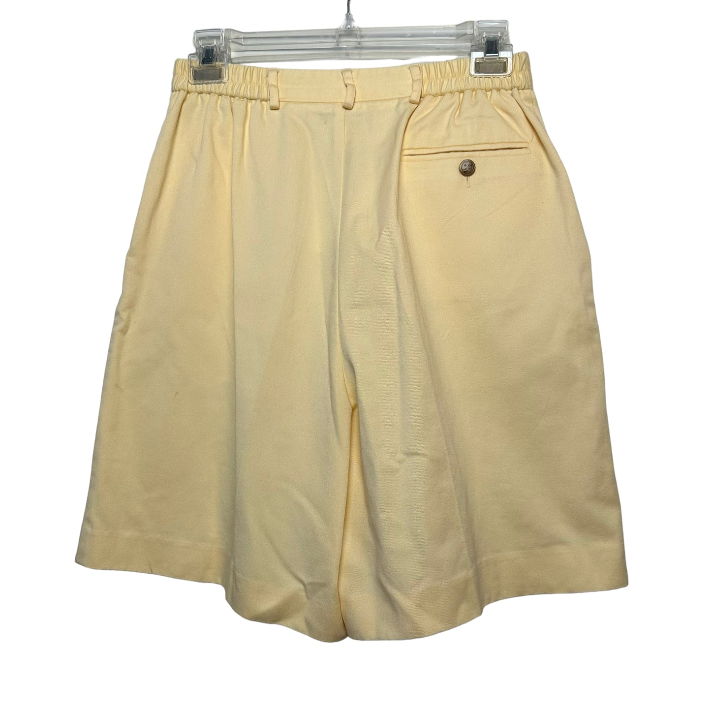 Vintage 90s Talbots David Brooks High Rise Pleated Shorts Yellow Long 6