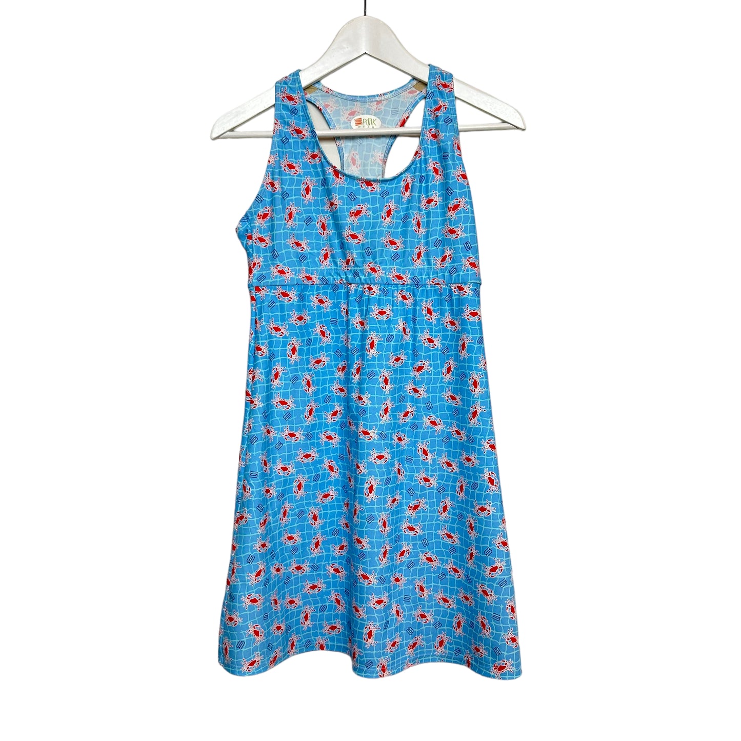 Spunkwear Original Dress Racer Back Crab Blue Athletic Swim Small