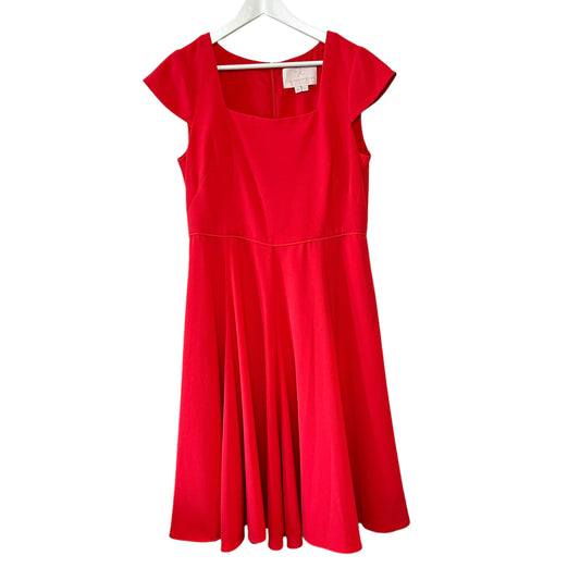 Gal Meets Glam Regina Dress Square Neck Fit and Flare 12 Midi