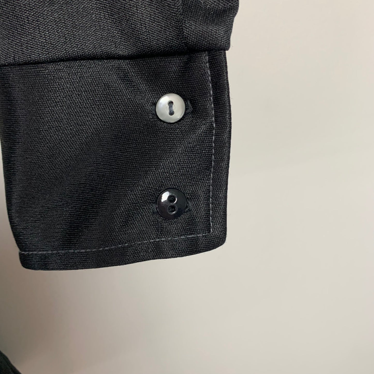 Vintage Black Button Down Collared Shirt Small