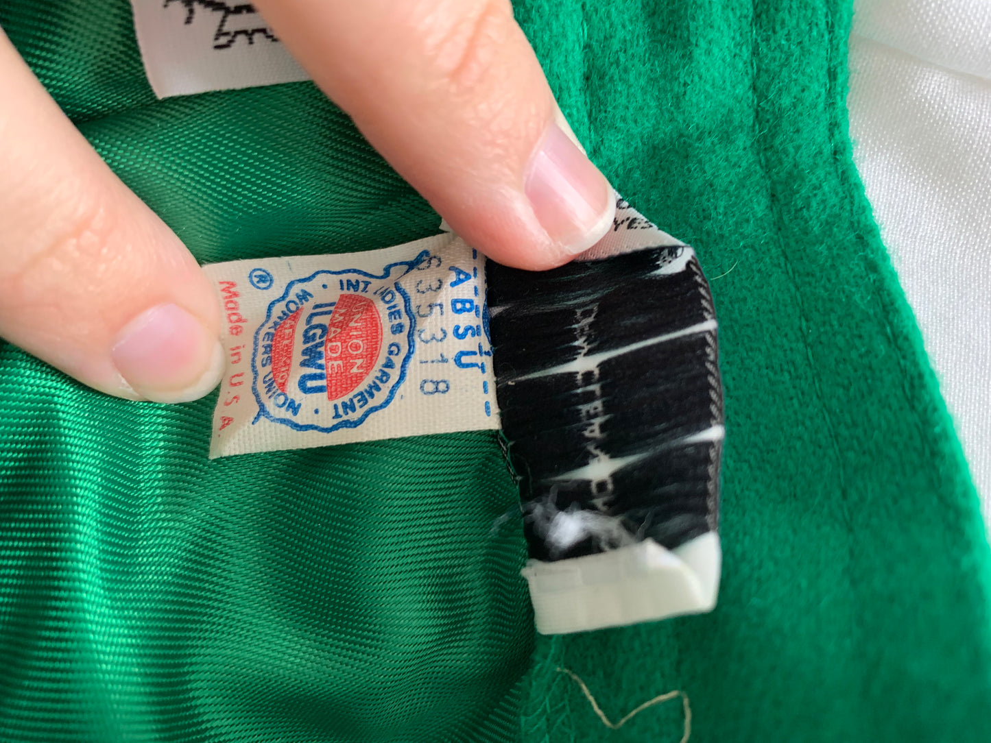 Vintage 70s 80s The Villager Kelly Green Union Made Wool Blend Midi Skirt