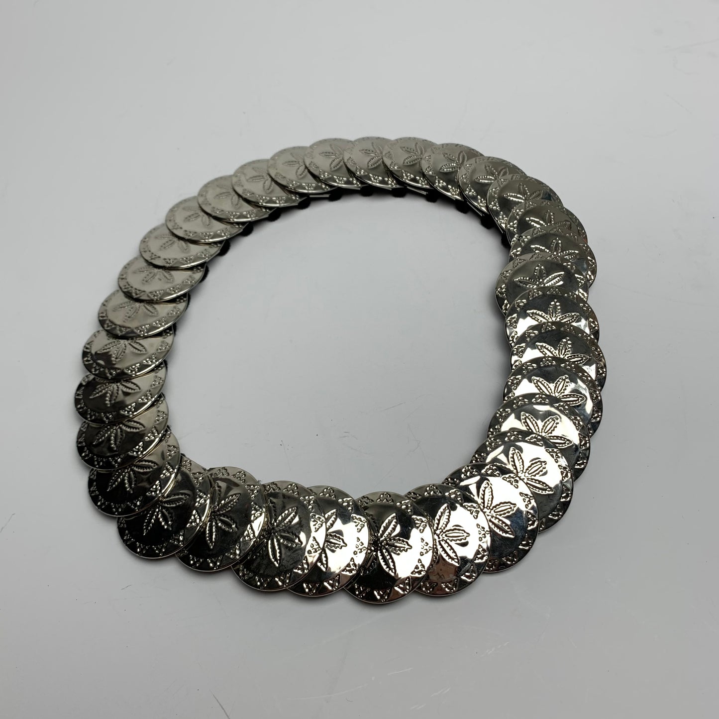 Vintage Silver Dollar Stretch Cinch Belt