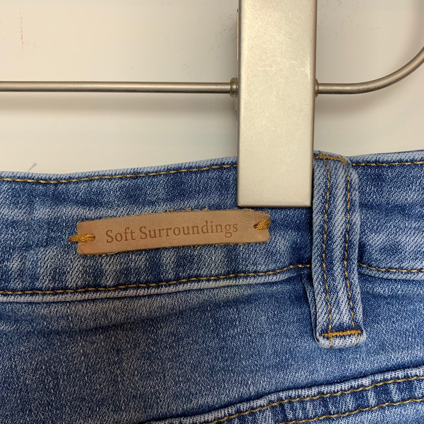 Soft Surroundings Jeans Mid Rise Raw Hem Denim 2