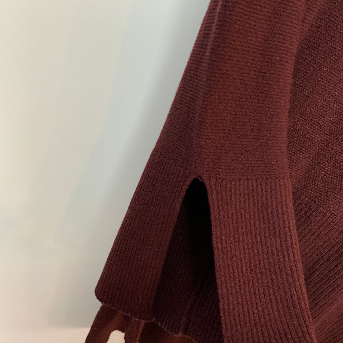 Free People Cross Front Tunic Sweater Maroon Small