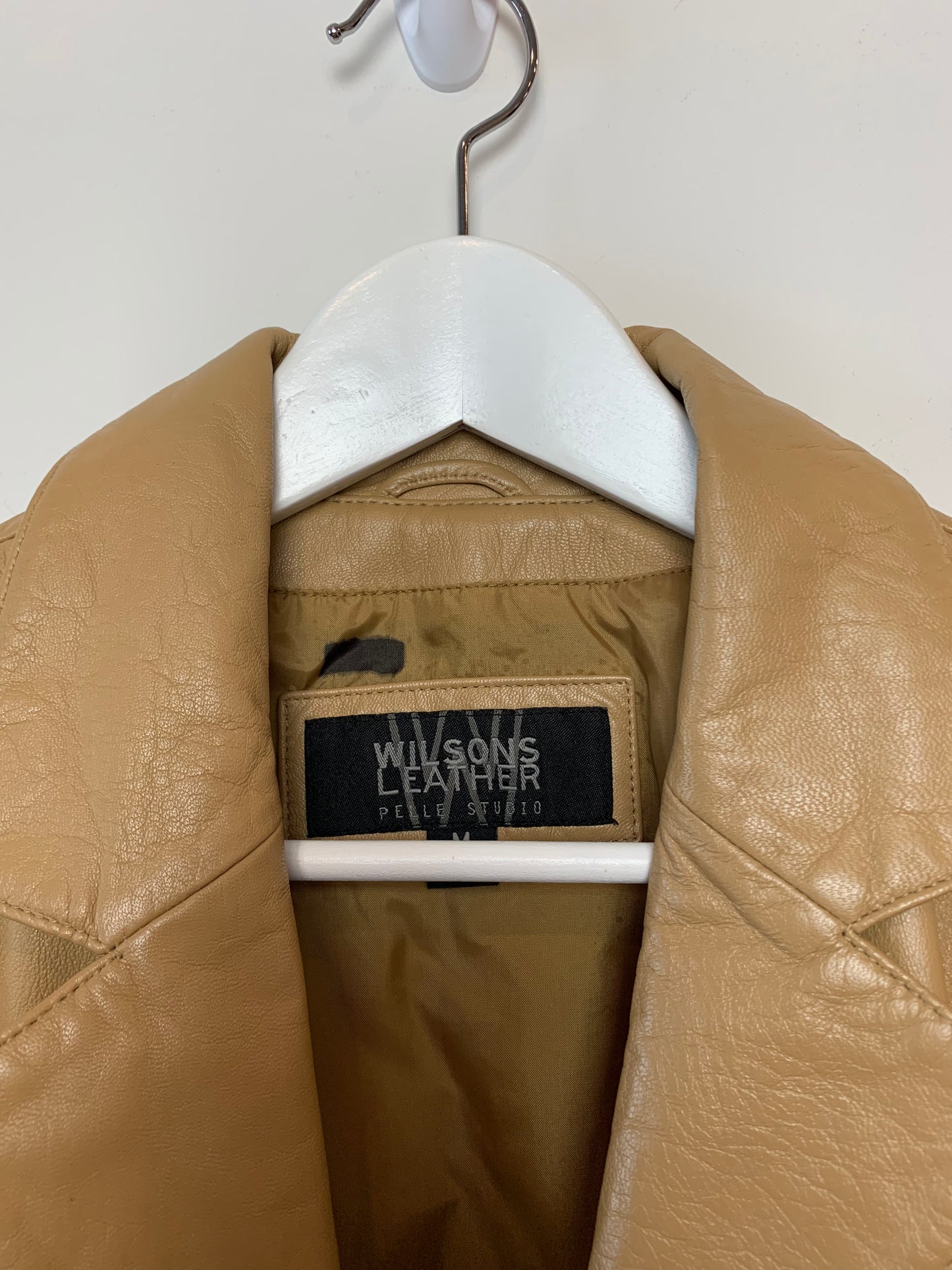 90s Y2K Wilsons Leather Tan Leather Jacket Blazer Medium