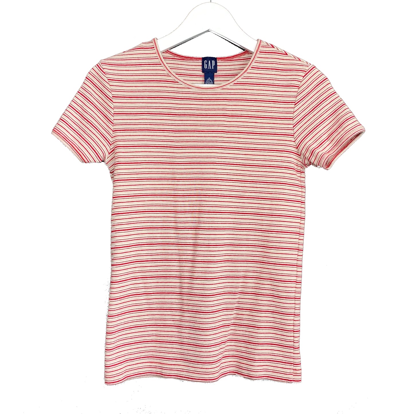 Vintage 90s Gap Baby Tee Striped Small 100% Cotton Short Sleeve