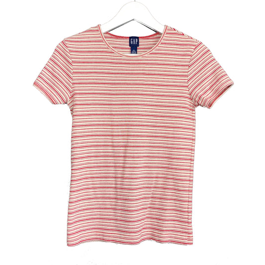 Vintage 90s Gap Baby Tee Striped Small 100% Cotton Short Sleeve
