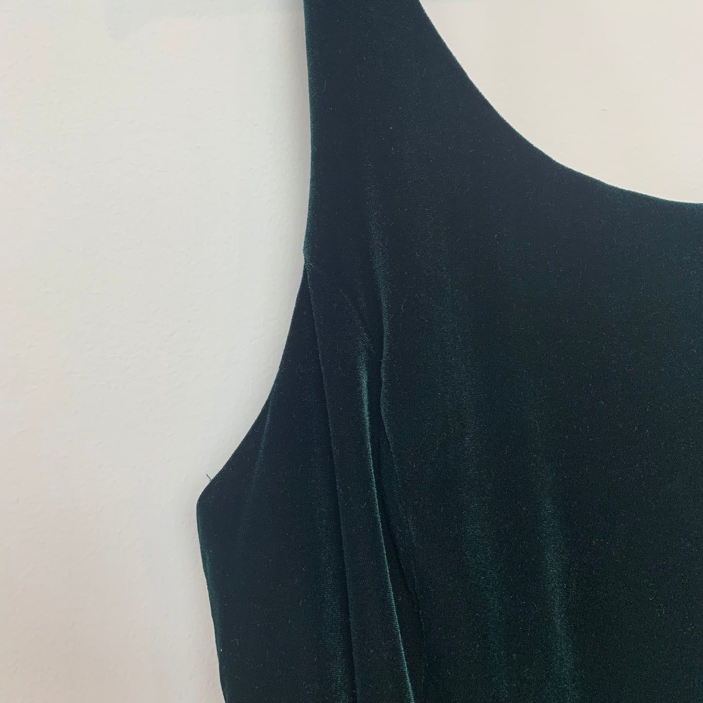 Vintage 80s 90s Dave & Johnny Emerald Green Velvet Dress 10