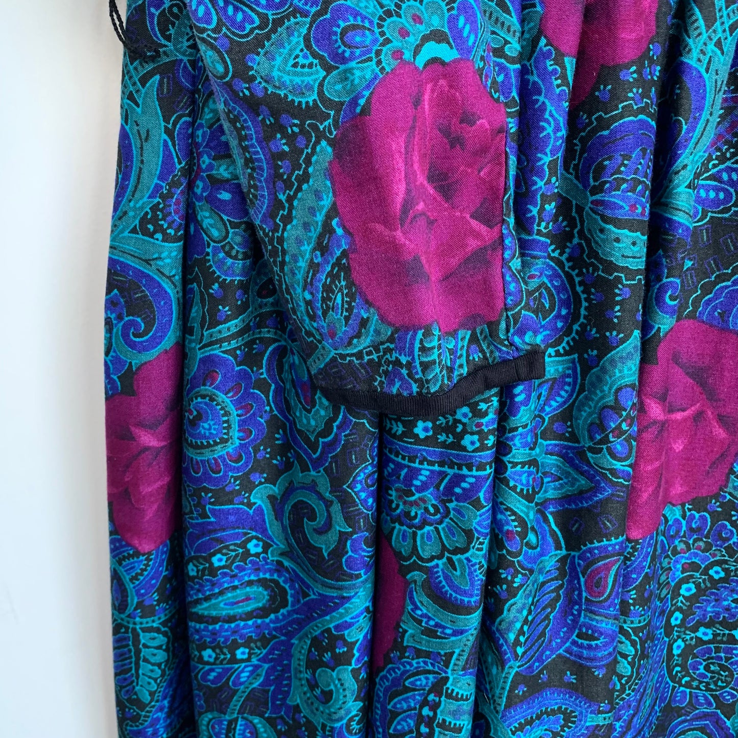 80s Leslie Fay Floral Midi Dress