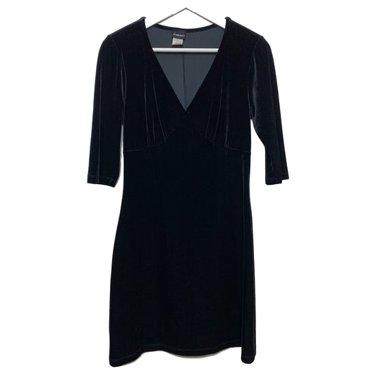 Vintage 90s Fredericks of Hollywood Black Velvet Dress Medium Made in the USA