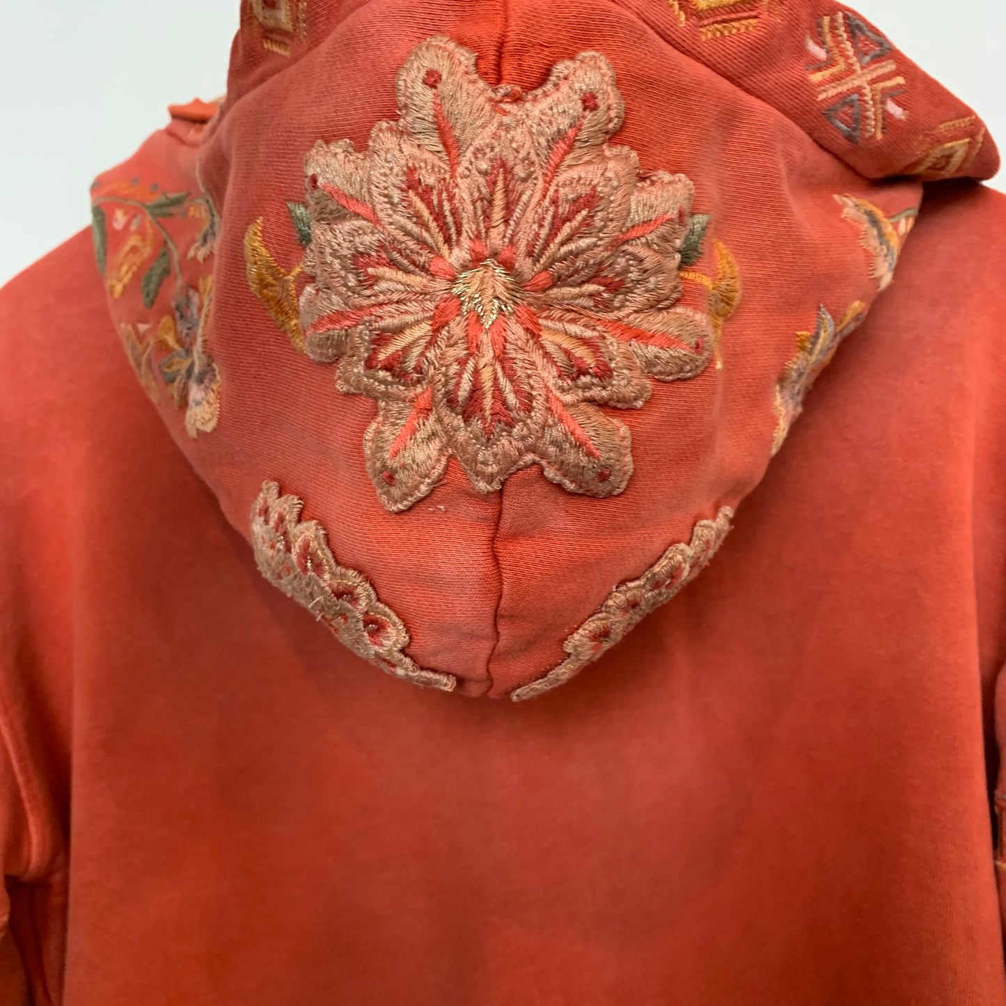 DRIFTWOOD Teddy Hoodie Embroidered Zipper Jacket Small