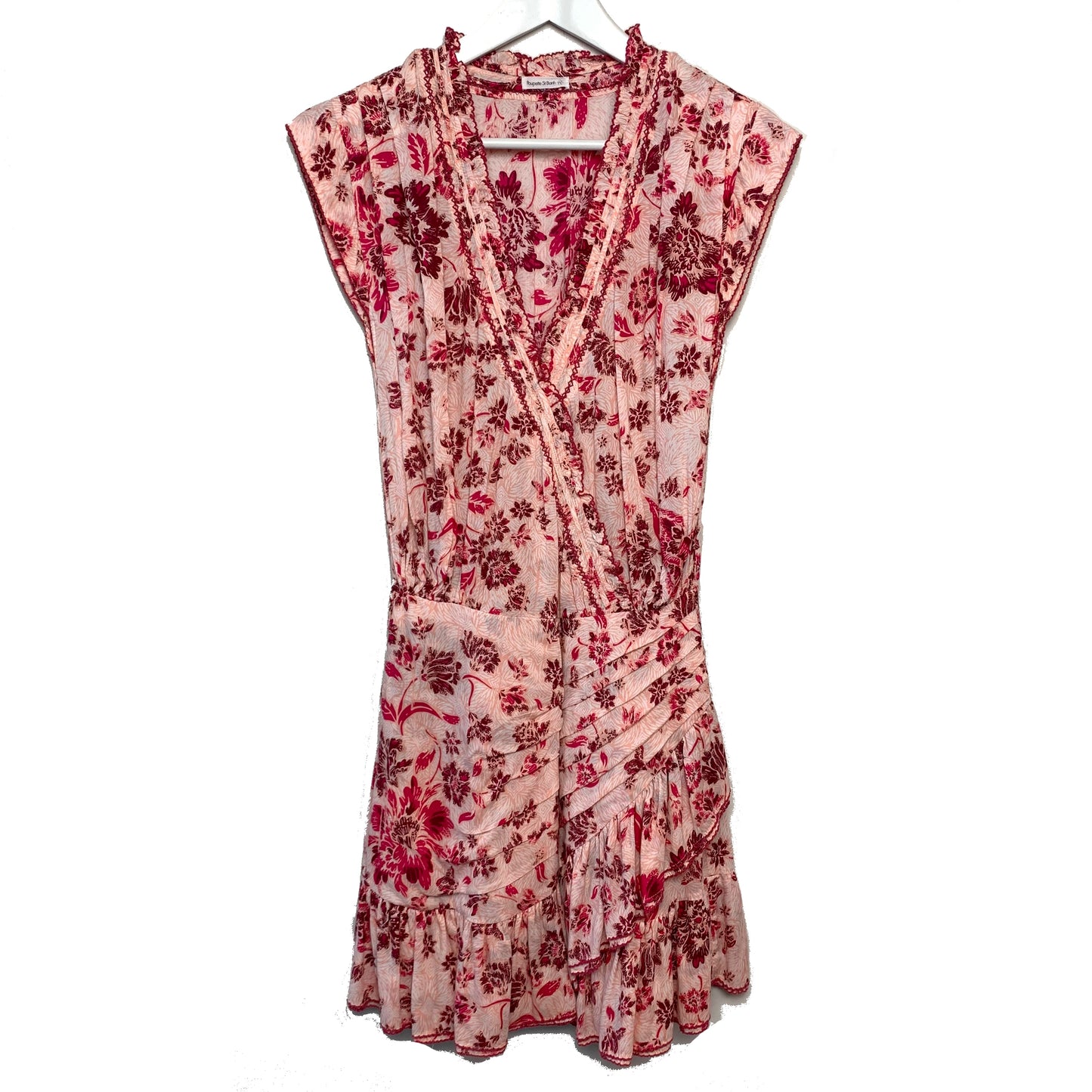 Poupette St Barth Estelle Mini Dress in Pink Floral