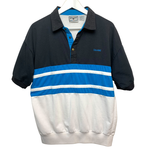 Vintage 90s Spalding Polo Shirt Color Blocked Large