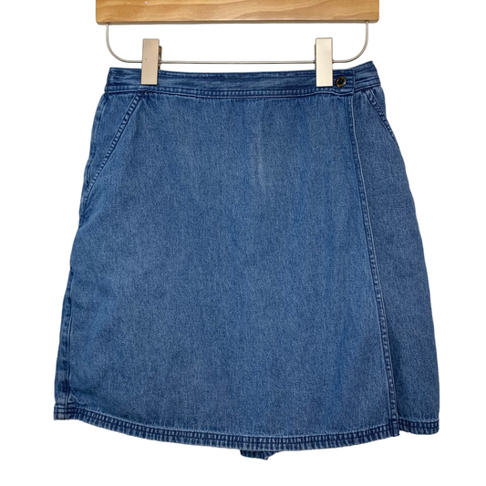 Vintage 90s Classic Elements Denim Jean Skort Skirt Cotton 10