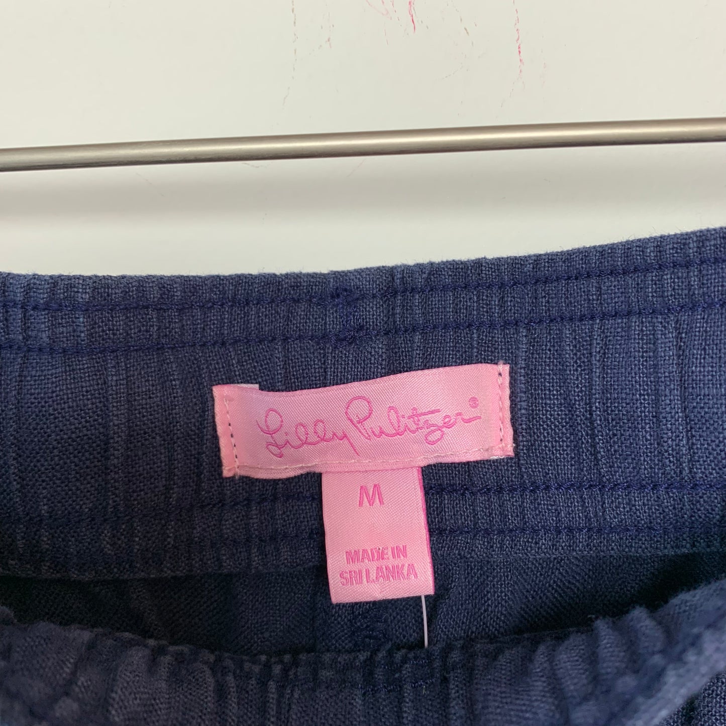 New with Tags Lilly Pulitzer Aden Pants Navy Blue Linen Medium