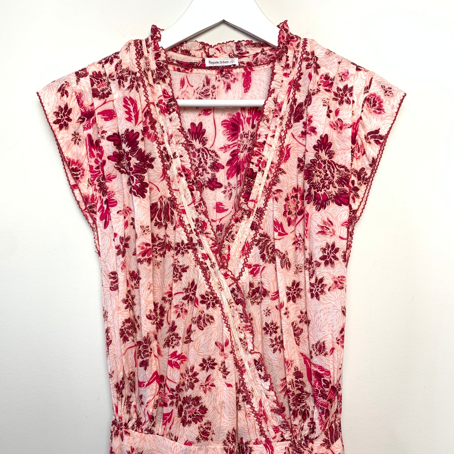 Poupette St Barth Estelle Mini Dress in Pink Floral