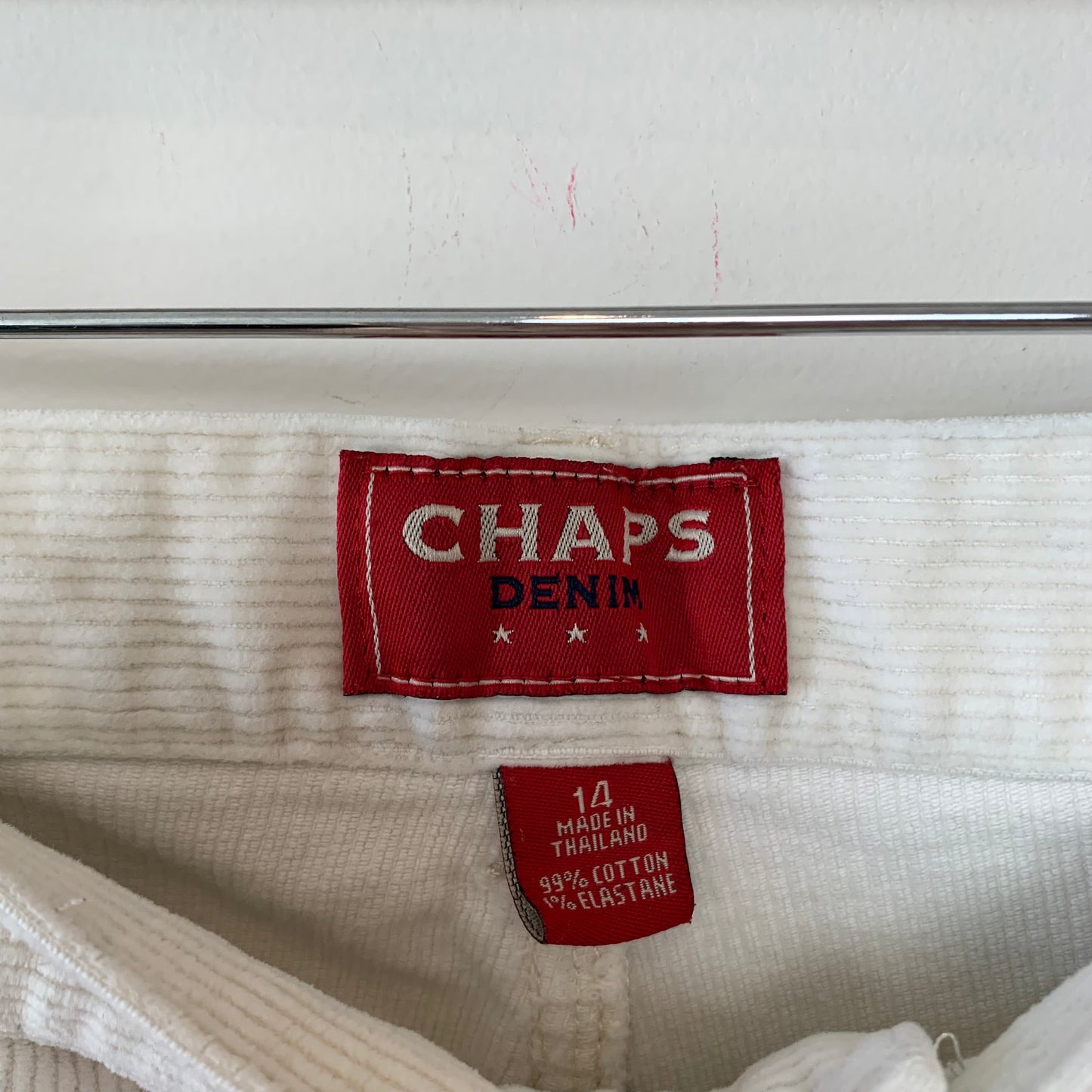 Vintage Chaps Corduory Cream Boot Cut Pants 14