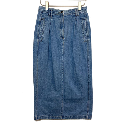 Vintage 90s Liz Claiborne Denim Jean Maxi Skirt 8