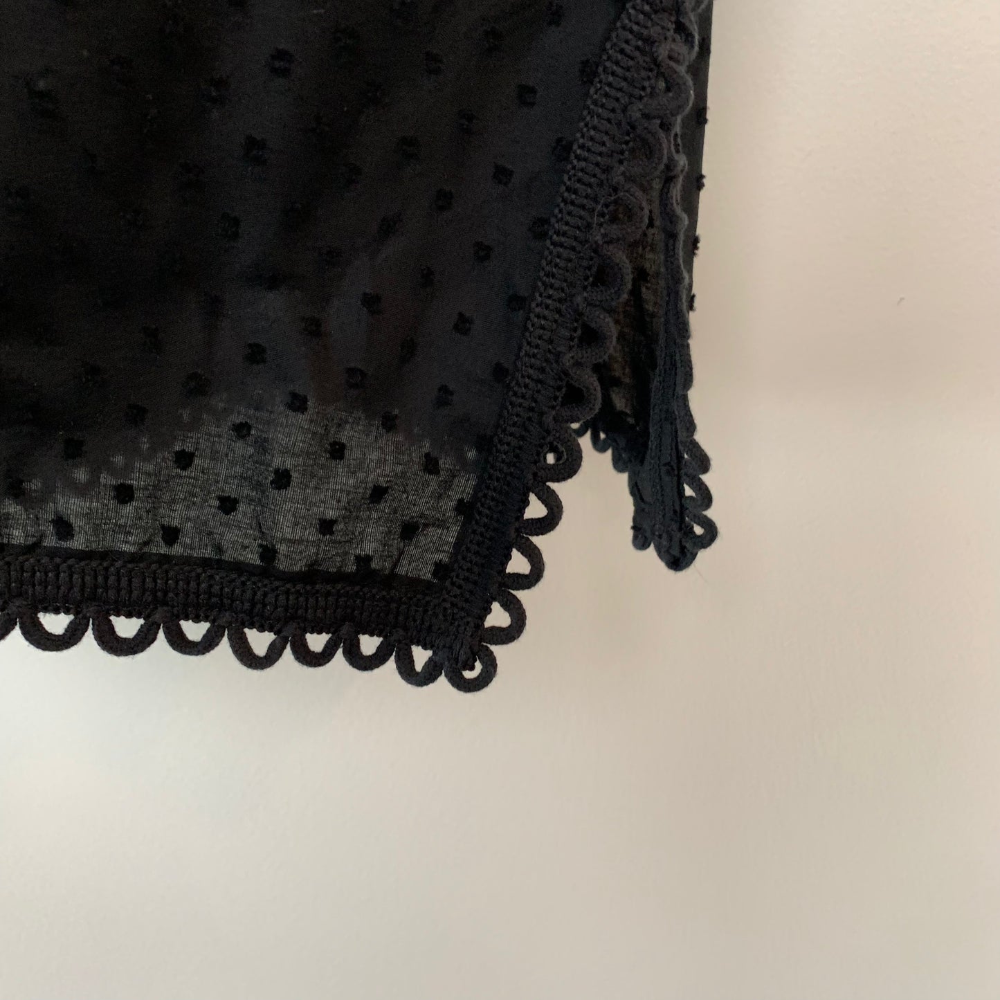 Sail to Sable Swiss Dot Black Dress Cotton Sleeveless