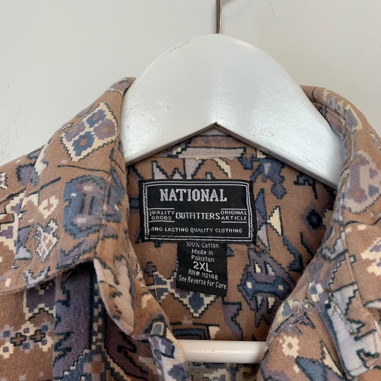 National Outfitters Southwest Aztec Flannel Shirt 2XL